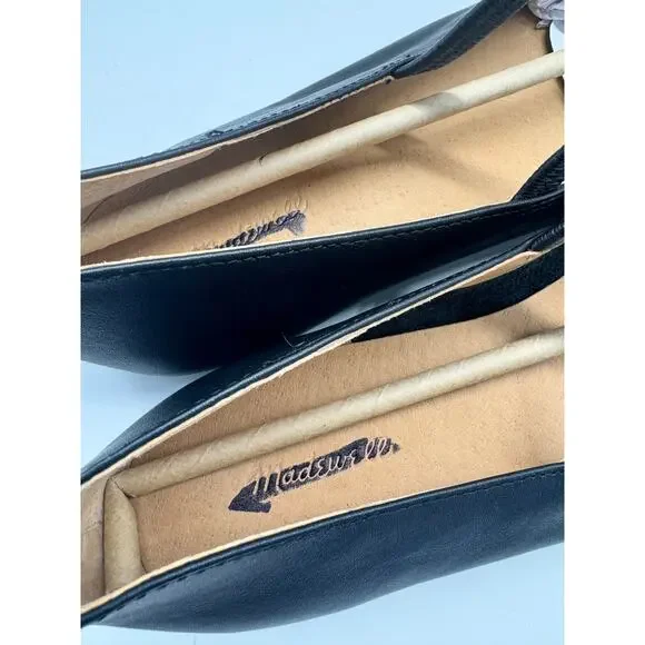 NWD Madewell The Greta Ballet Flat Size 8 True Black Leather - Picture 11 of 12